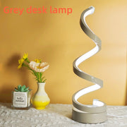 Sleek Spiral LED Desk Lamp  USB Powered Adjustable Brightness