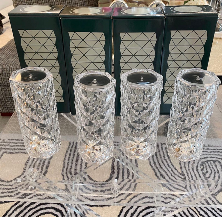 RGB Creative Rose Crystal, Lamp-Touch Control-Adjustable 16-Color