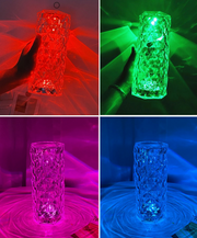 RGB Creative Rose Crystal, Lamp-Touch Control-Adjustable 16-Color