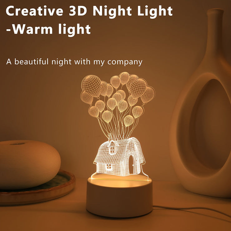 Modern 3D Balloon LED Night Light USBPowered Lamp