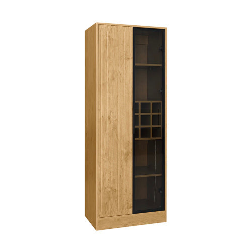 LuneluX_Home – Bathroom Cabinet with Glass Doors, LED Lighting &