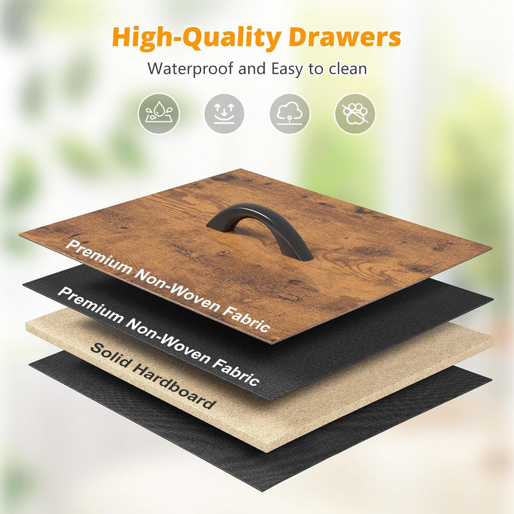 Dresser for Bedroom with LED Lights, 12 Drawers Bedroom Dresser,