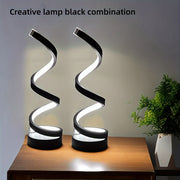 Sleek Spiral LED Desk Lamp  USB Powered Adjustable Brightness