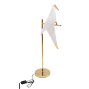 Led Bird Paper Floor Lamp Home Deco Modern Gold Standing Lamp Bedroom
