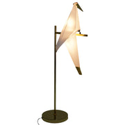 Led Bird Paper Floor Lamp Home Deco Modern Gold Standing Lamp Bedroom
