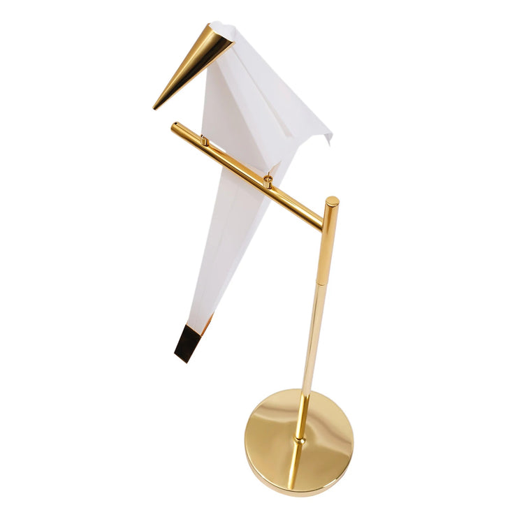 Led Bird Paper Floor Lamp Home Deco Modern Gold Standing Lamp Bedroom