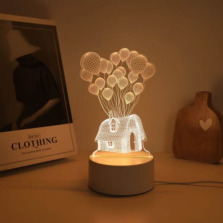 Modern 3D Balloon LED Night Light USBPowered Lamp