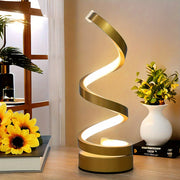 Sleek Spiral LED Desk Lamp  USB Powered Adjustable Brightness