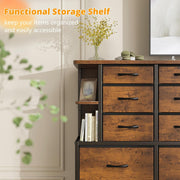 Dresser for Bedroom with LED Lights, 12 Drawers Bedroom Dresser,