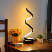 Sleek Spiral LED Desk Lamp  USB Powered Adjustable Brightness
