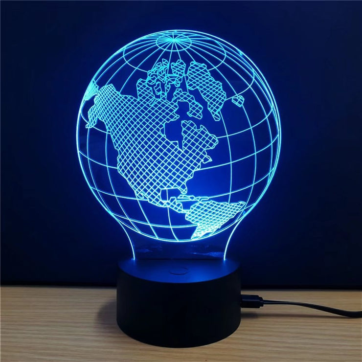 3D Colorful Earth Model Lamp