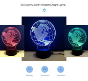 3D Colorful Earth Model Lamp