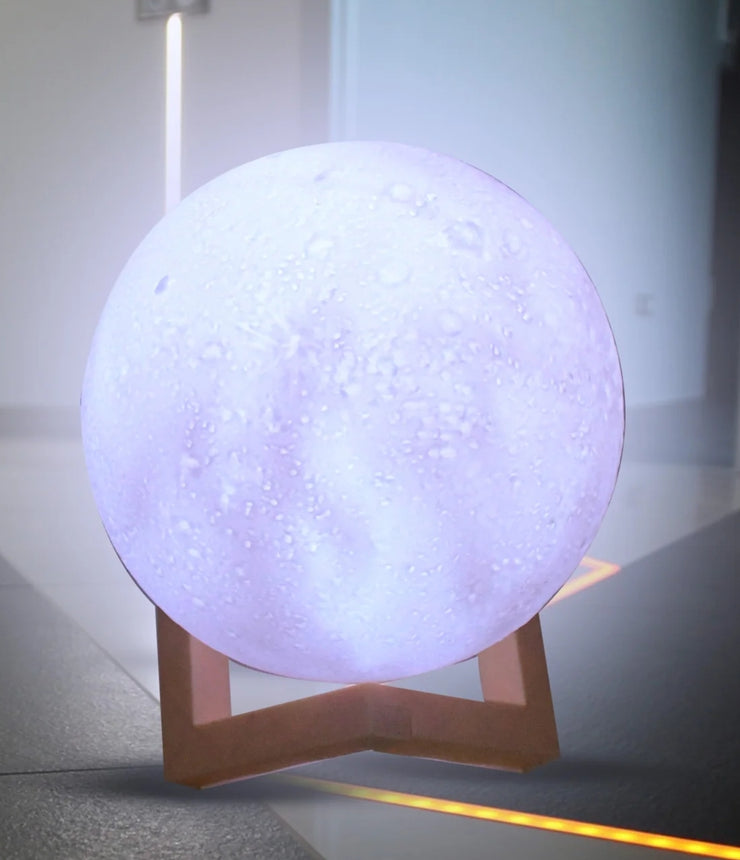 Moon Night Lamp with Plastic Stand Night Lamp for Bedroom