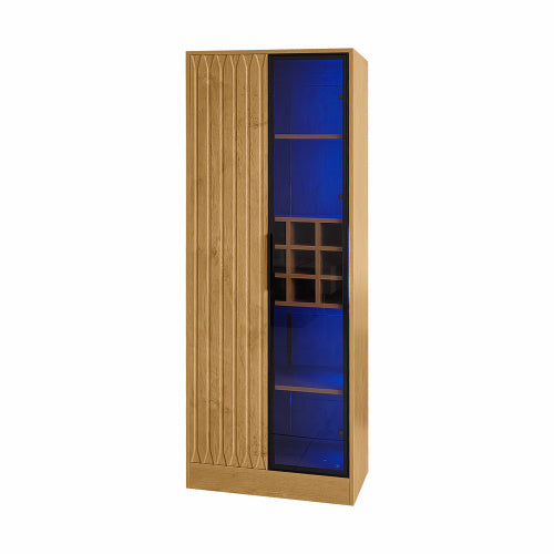 LuneluX_Home – Bathroom Cabinet with Glass Doors, LED Lighting &