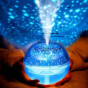 USB Crystal Night Lamp Projector 500ml Air Humidifier Desktop Aroma
