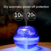 USB Crystal Night Lamp Projector 500ml Air Humidifier Desktop Aroma