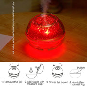 USB Crystal Night Lamp Projector 500ml Air Humidifier Desktop Aroma